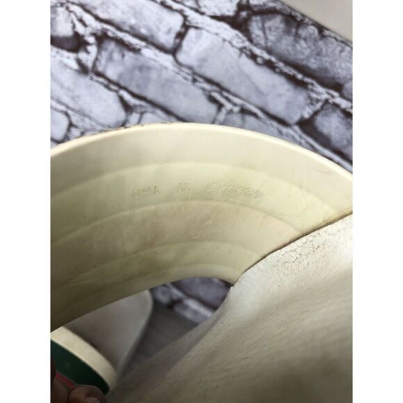 GUCCI Web White Rubber Logo Casual Slides Designer Sandals Men’s Sz 11M US/44EU - Picture 7 of 16